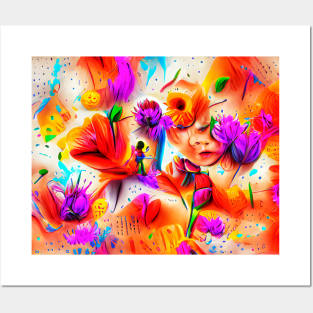 Colorful Flowers Art Posters and Art